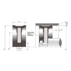 Pseal MPP 120X20X28 NBR75+METAL N3